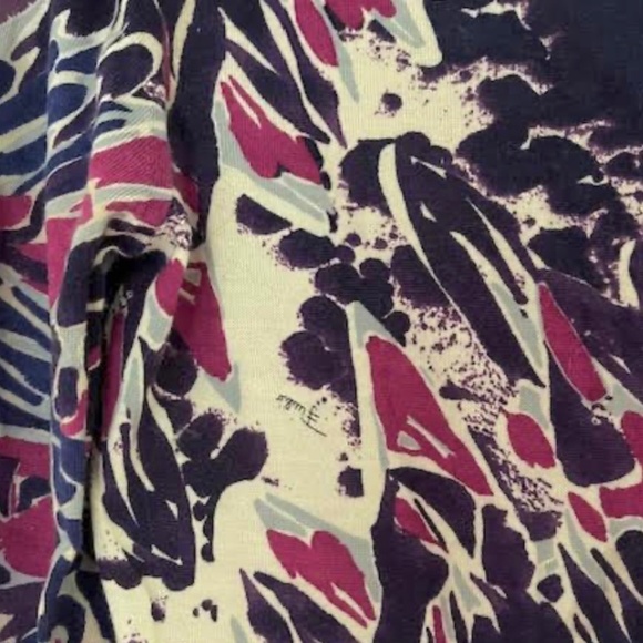 Emilio Pucci abstract print multicoloured v neck cashmere sweater - Picture 4 of 8